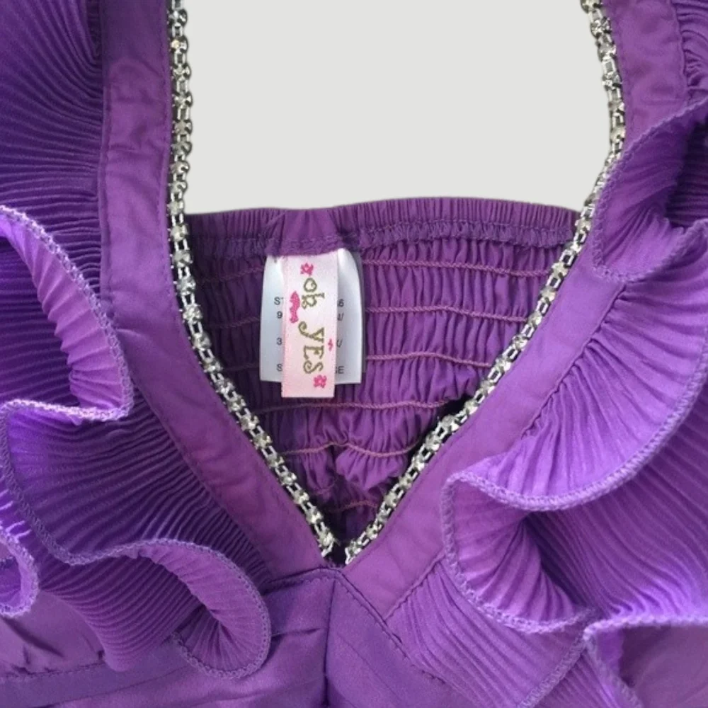 Y2k Purple Ruffle Halter Neck Top 💜 - Picture 7 of 8